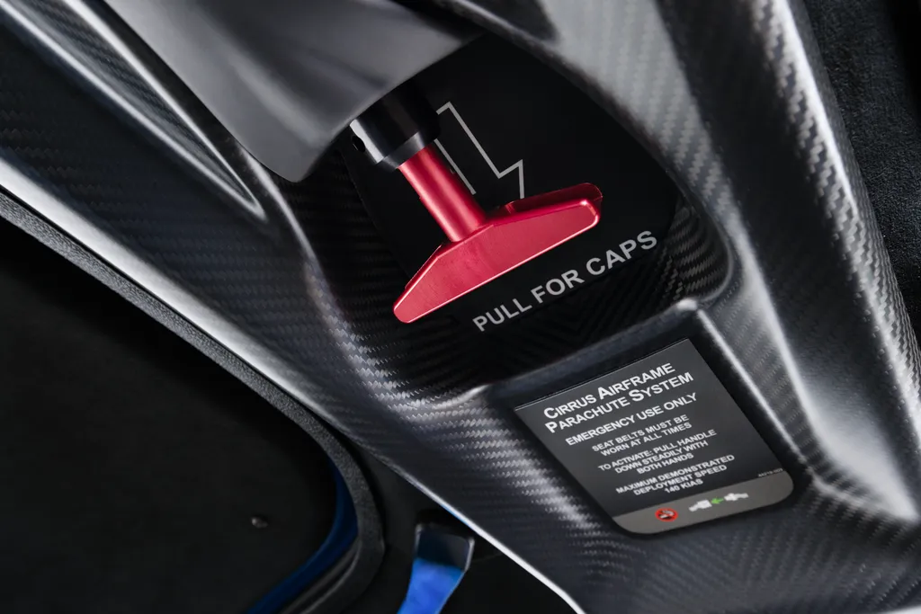 Cirrus aircraft deploying its CAPS parachute system