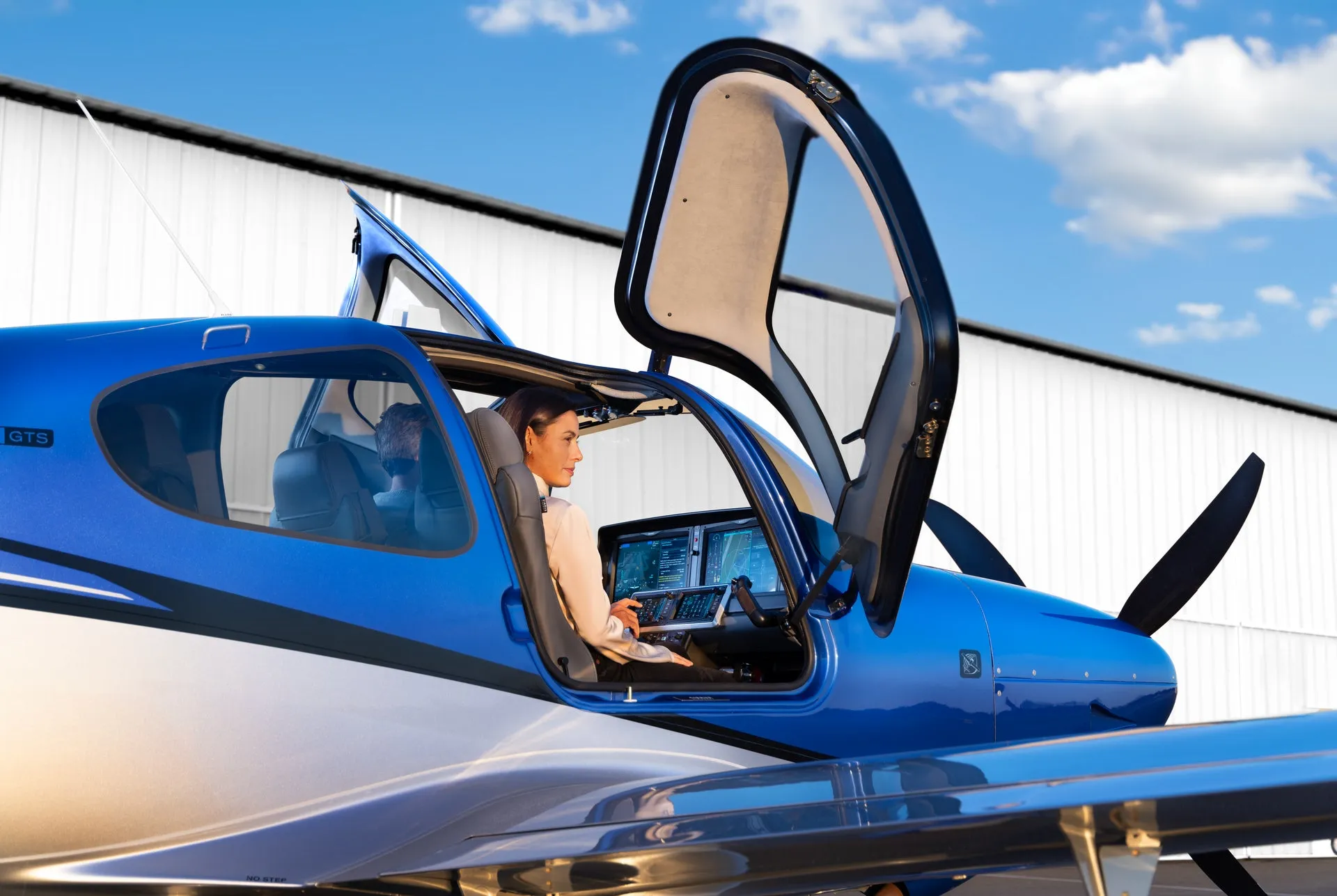 Professional pilot briefing before departure